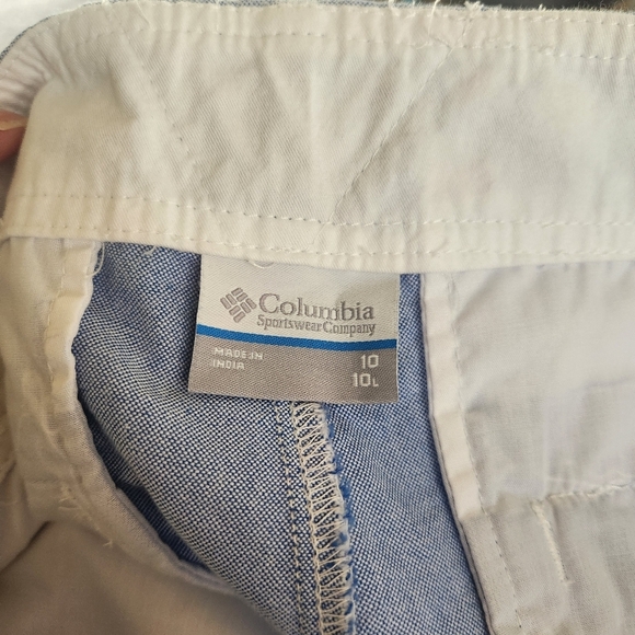 Columbia PFG Light Blue Cotton Chino Size 10L 10 Inch Inseam - Picture 3 of 15
